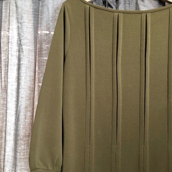 Fossil Olive GreenSeam Detail Mini Dress - Picture 4 of 12